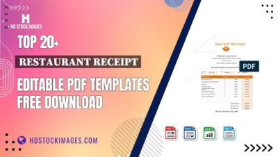 Top 20+ Restaurant Receipt Editable PDF Templates Free Download