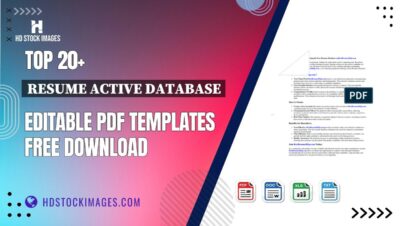 Top 20+ Resume Active Database Editable PDF Templates Free Download