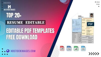 Top 20+ Resume Editable Editable PDF Templates Free Download