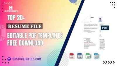 Top 20+ Resume File Editable PDF Templates Free Download