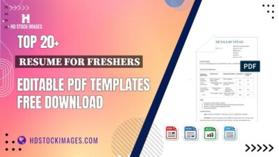 Top 20+ Resume For Freshers Editable PDF Templates Free Download