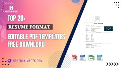 Top 20+ Resume Format  Editable PDF Templates Free Download