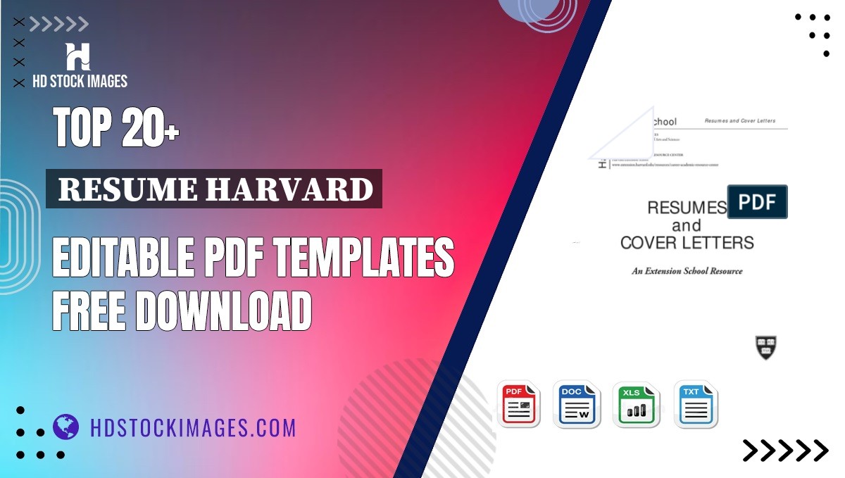Top 20+ Resume Harvard Editable PDF Templates Free Download
