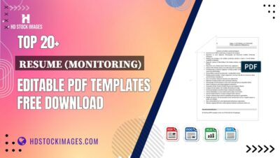 Top 20+ Resume (monitoring) Editable PDF Templates Free Download