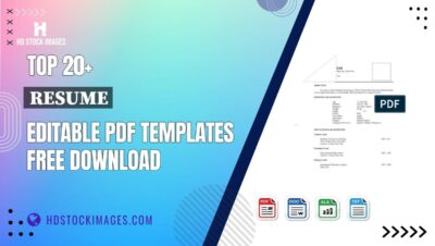 Top 20+ Resume Editable PDF Templates Free Download