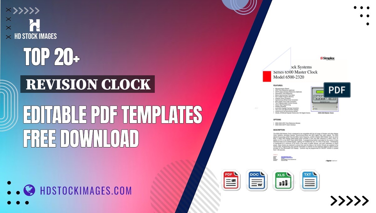 Top 20+ Revision Clock Editable PDF Templates Free Download