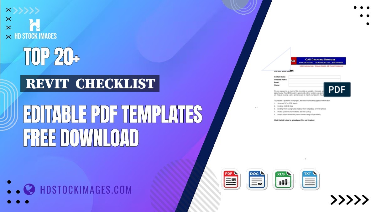 Top 20+ Revit  Checklist Editable PDF Templates Free Download