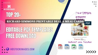 Top 20+ Richard Simmons Printable Deal A Meal Cards Editable PDF Templates Free Download