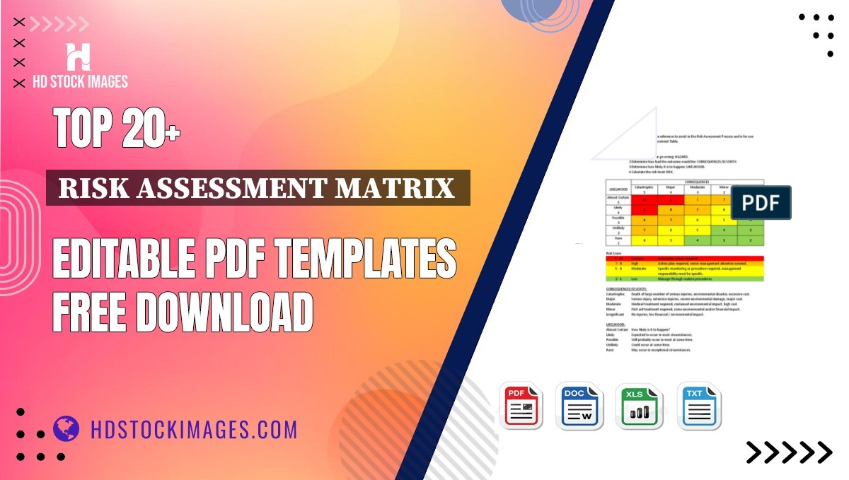 Top 20+ Risk Assessment Matrix  Editable PDF Templates Free Download