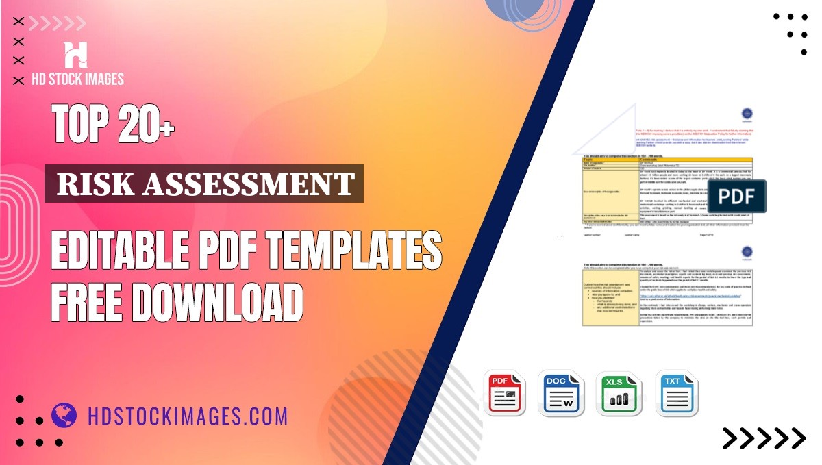 Top 20+ Risk Assessment Editable PDF Templates Free Download