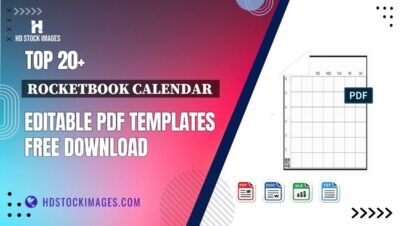 Top 20+ Rocketbook Calendar  Editable PDF Templates Free Download