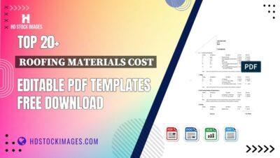 Top 20+ Roofing Materials Cost Editable PDF Templates Free Download