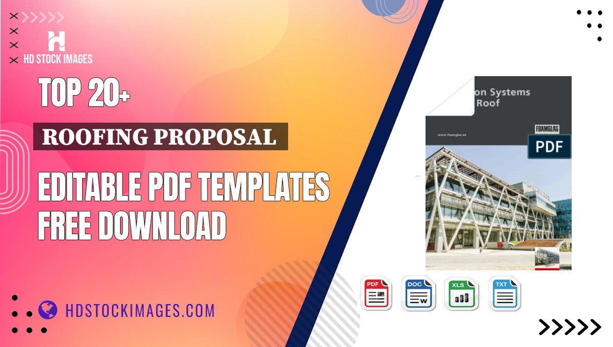 Top 20+ Roofing Proposal  Editable PDF Templates Free Download