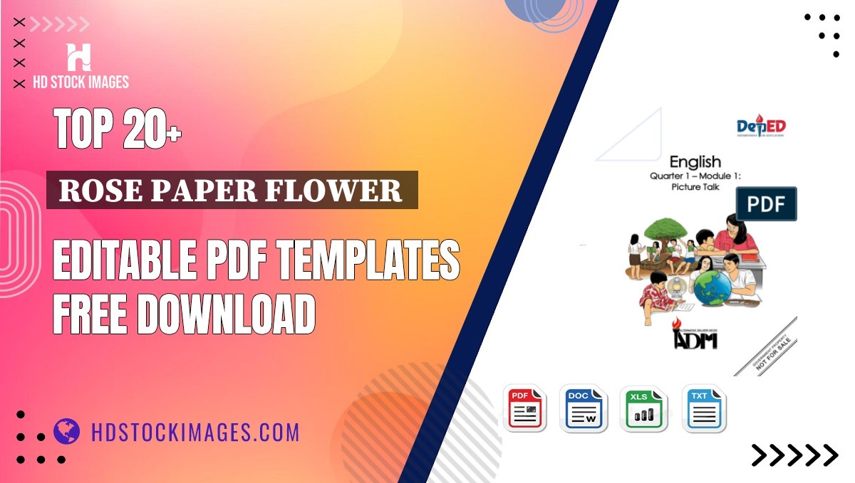 Top 20+ Rose Paper Flower  Editable PDF Templates Free Download