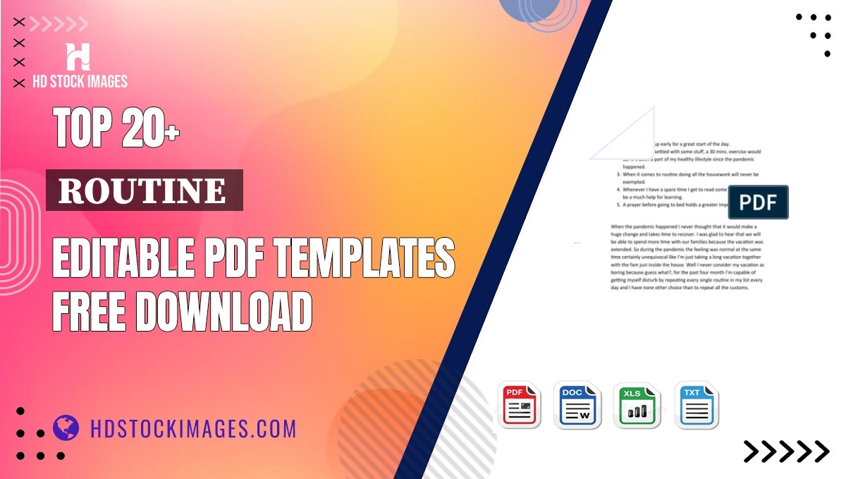 Top 20+ Routine  Editable PDF Templates Free Download