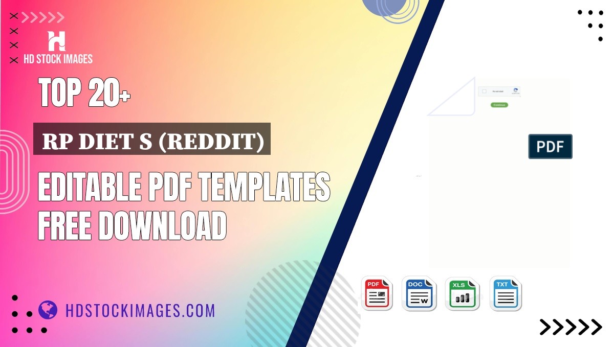 Top 20+ Rp Diet S (reddit) Editable PDF Templates Free Download