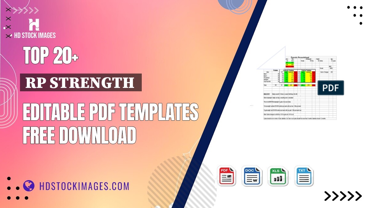 Top 20+ Rp Strength  Editable PDF Templates Free Download