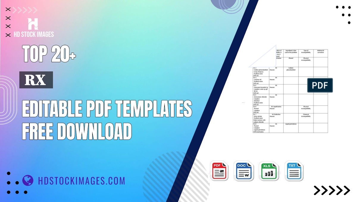 Top 20+ Rx  Editable PDF Templates Free Download