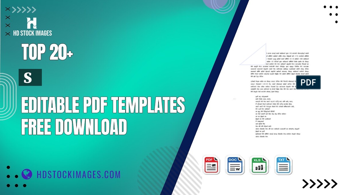 Top 20+ S   Editable PDF Templates Free Download