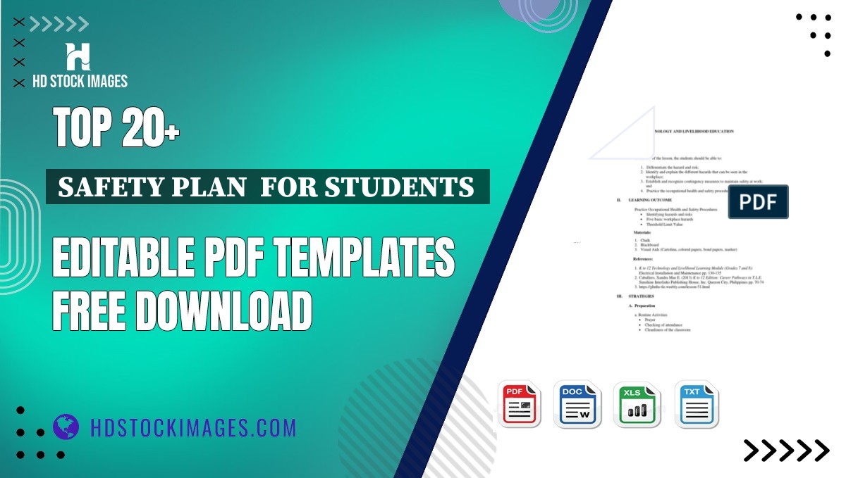 Top 20+ Safety Plan  For Students  Editable PDF Templates Free Download