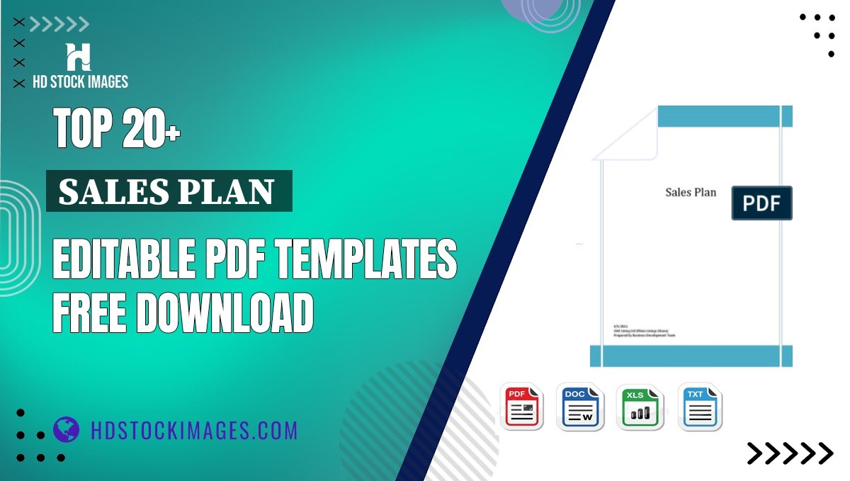 Top 20+ Sales Plan  Editable PDF Templates Free Download