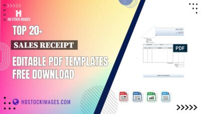 Top 20+ Sales Receipt  Editable PDF Templates Free Download