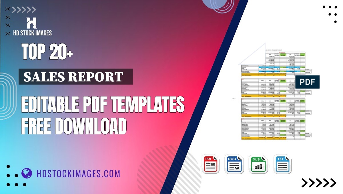 Top 20+ Sales Report   Editable PDF Templates Free Download