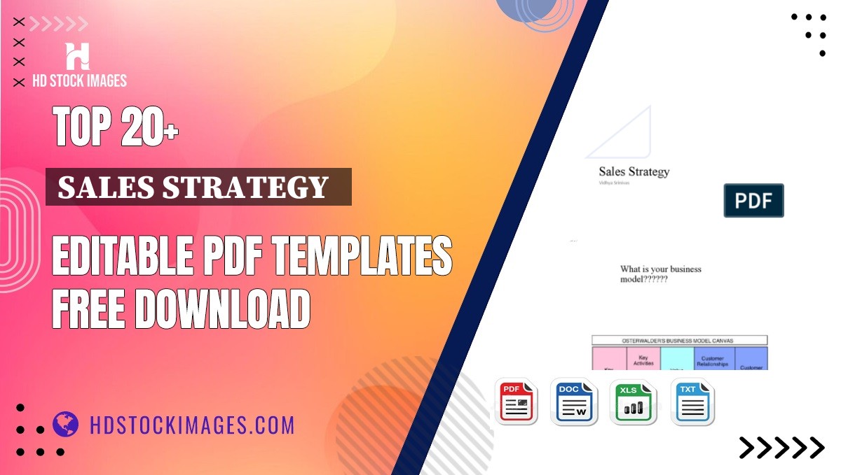 Top 20+ Sales Strategy   Editable PDF Templates Free Download