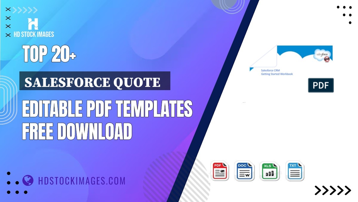 Top 20+ Salesforce Quote   Editable PDF Templates Free Download