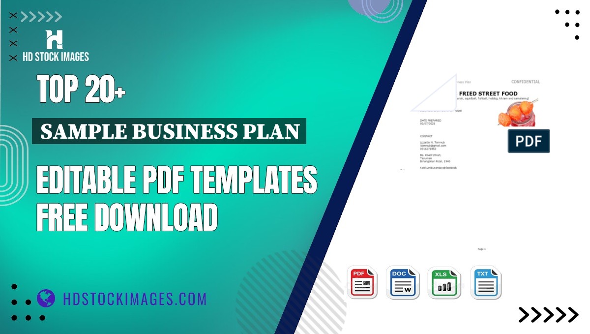 Top 20+ Sample Business Plan Editable PDF Templates Free Download