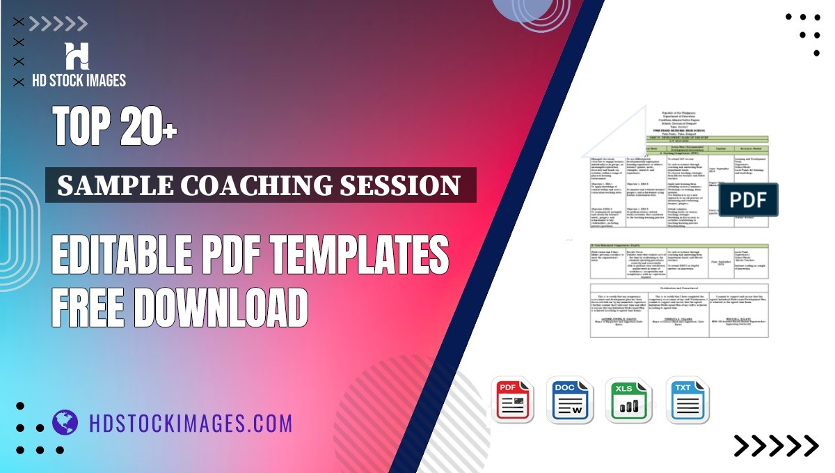 Top 20+ Sample Coaching Session  Editable PDF Templates Free Download