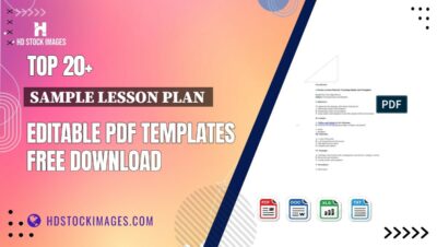 Top 20+ Sample Lesson Plan Editable PDF Templates Free Download
