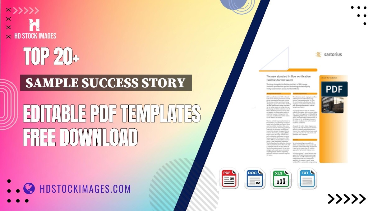 Top 20+ Sample Success Story  Editable PDF Templates Free Download