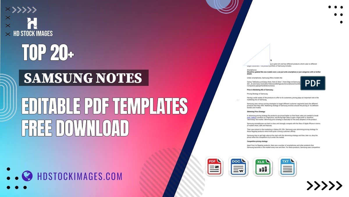 Top 20+ Samsung Notes  Editable PDF Templates Free Download