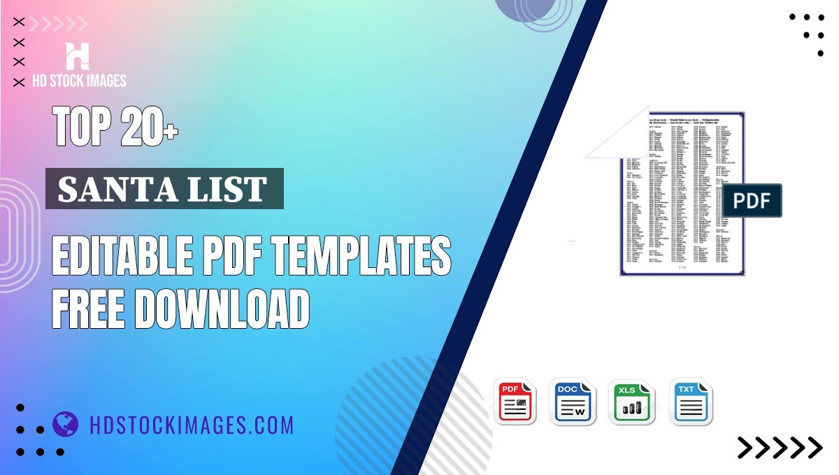 Top 20+ Santa List  Editable PDF Templates Free Download