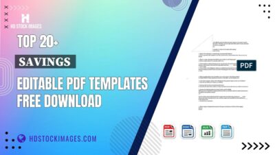 Top 20+ Savings  Editable PDF Templates Free Download