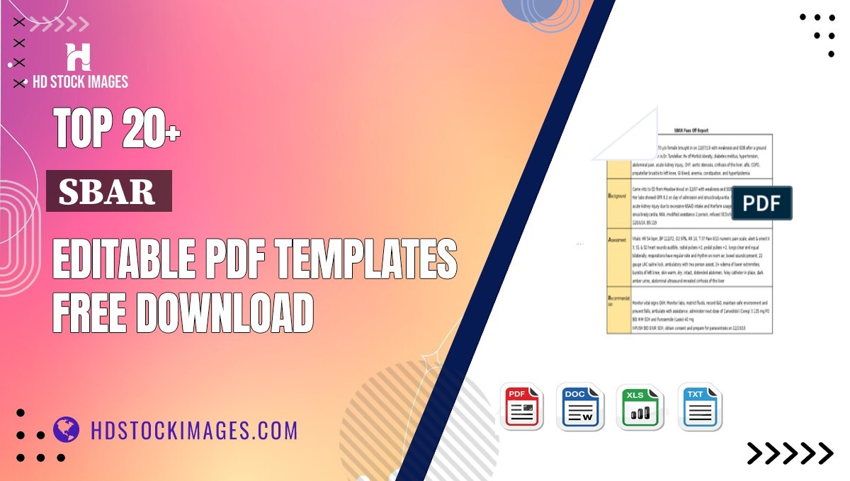 Top 20+ Sbar  Editable PDF Templates Free Download