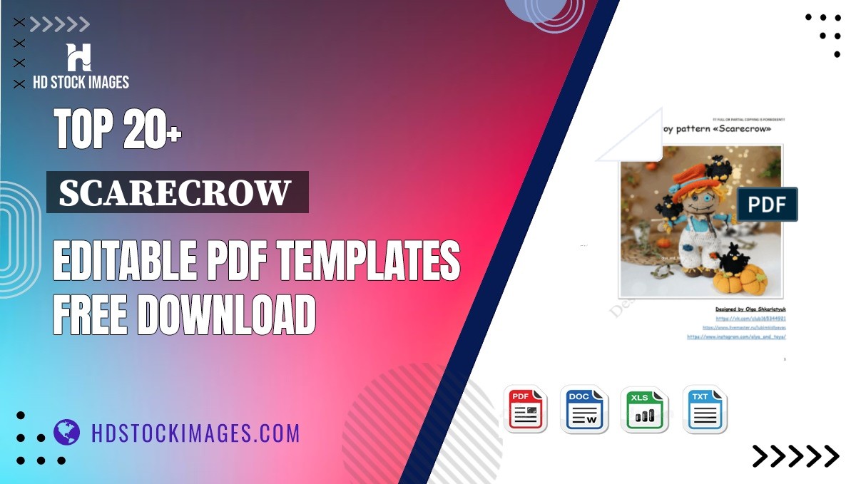 Top 20+ Scarecrow  Editable PDF Templates Free Download