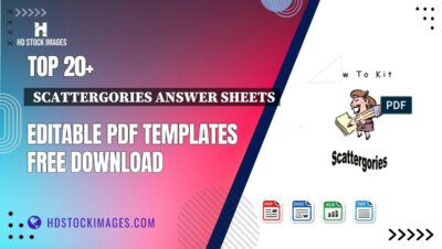 Top 20+  Scattergories Answer Sheets Editable PDF Templates Free Download