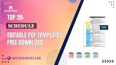 Top 20+ Schedule Editable PDF Templates Free Download