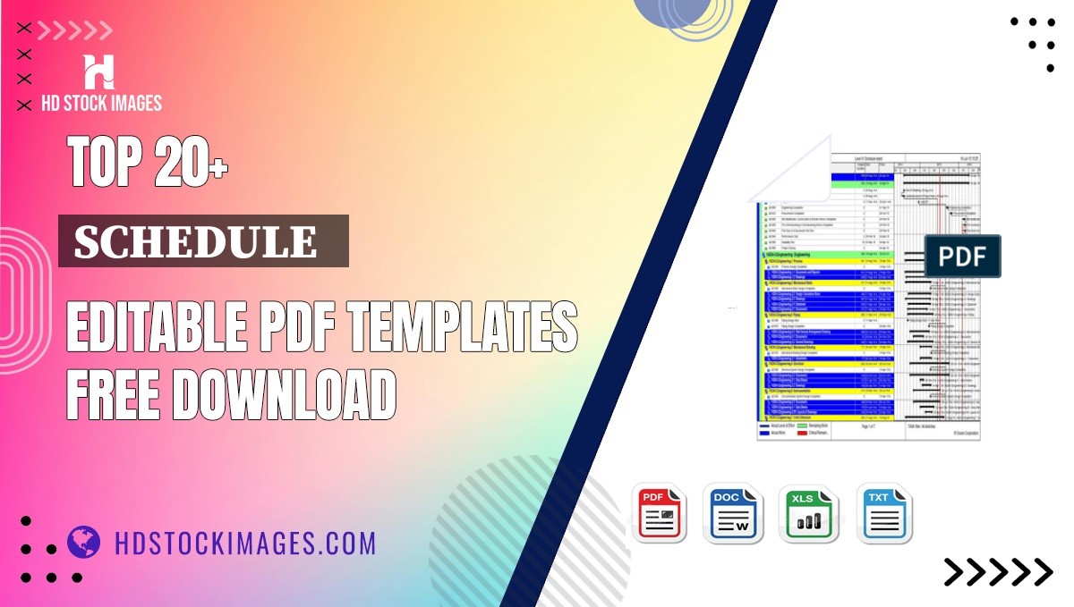 Top 20+ Schedule   Editable PDF Templates Free Download