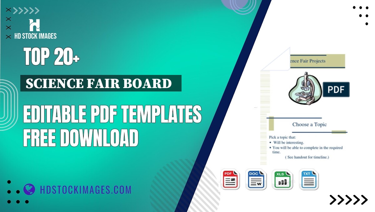 Top 20+ Science Fair Board   Editable PDF Templates Free Download