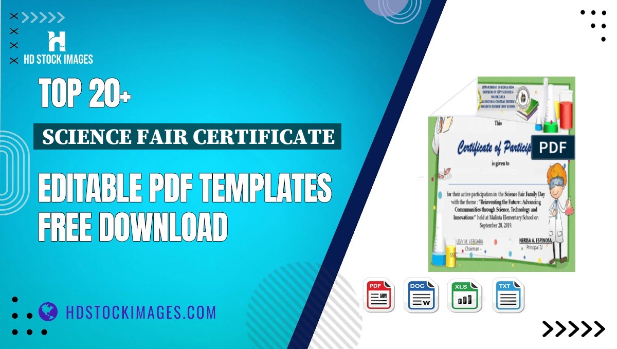 Top 20+ Science Fair Certificate Editable PDF Templates Free Download