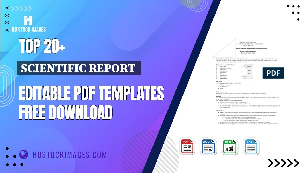 Top 20+ Scientific Report  Editable PDF Templates Free Download