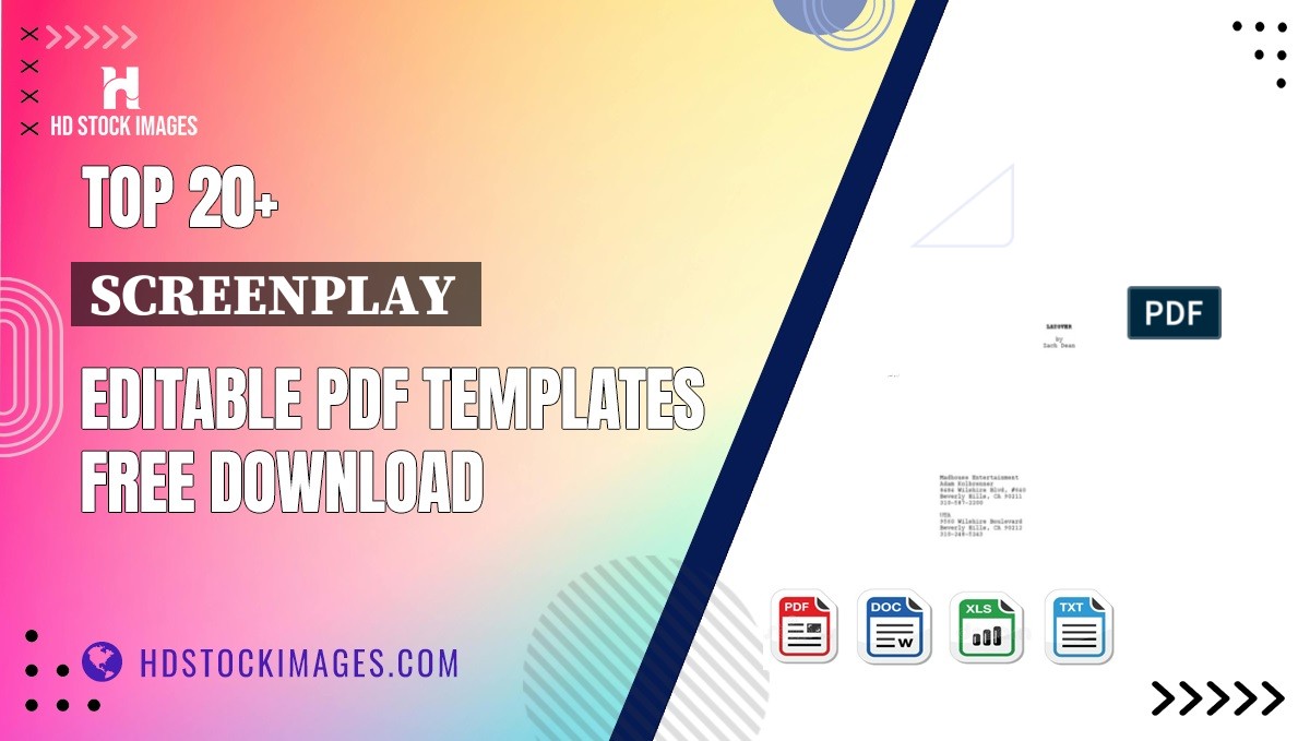 Top 20+ Screenplay  Editable PDF Templates Free Download