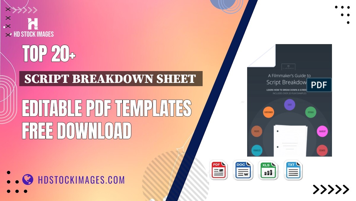 Top 20+ Script Breakdown Sheet  Editable PDF Templates Free Download