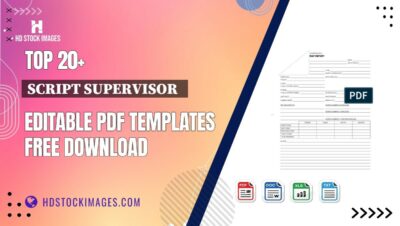 Top 20+ Script Supervisor   Editable PDF Templates Free Download