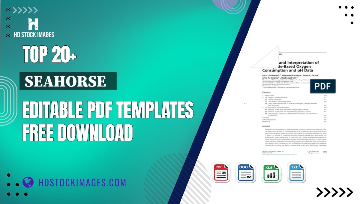 Top 20+ Seahorse   Editable PDF Templates Free Download