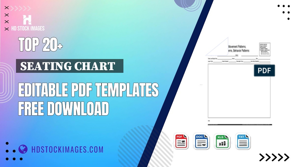 Top 20+ Seating Chart   Editable PDF Templates Free Download