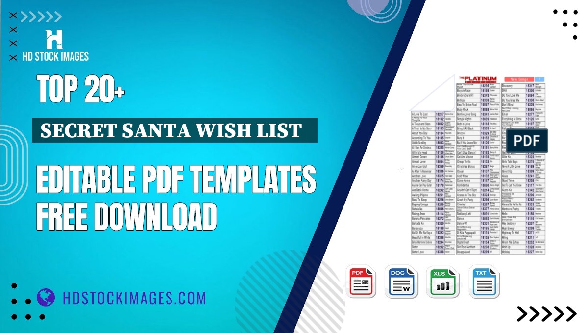 Top 20+ Secret Santa Wish List   Editable PDF Templates Free Download